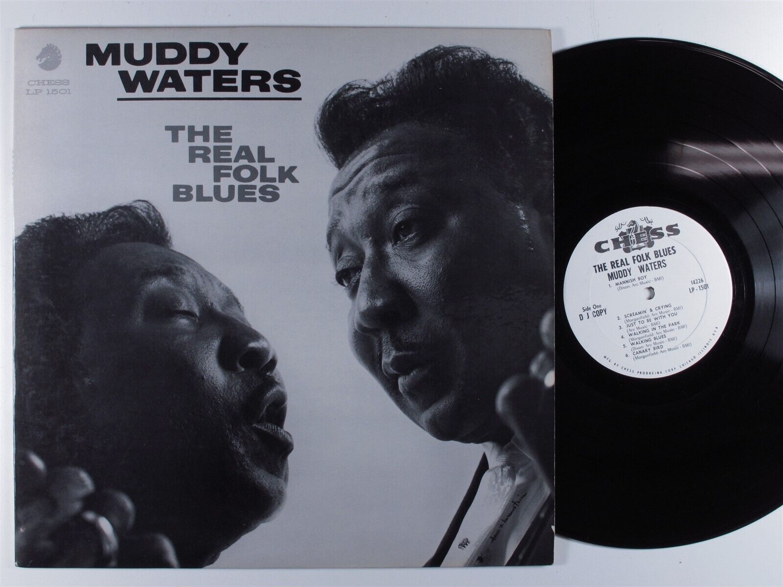 MUDDY WATERS The Real Folk Blues CHESS LP VG  mono wlp z