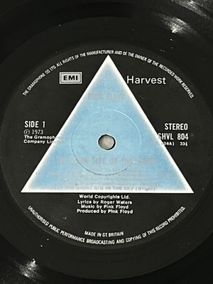 The Dark Side of the Moon Solid Blue  Vinyl 1st UK Press 1973 