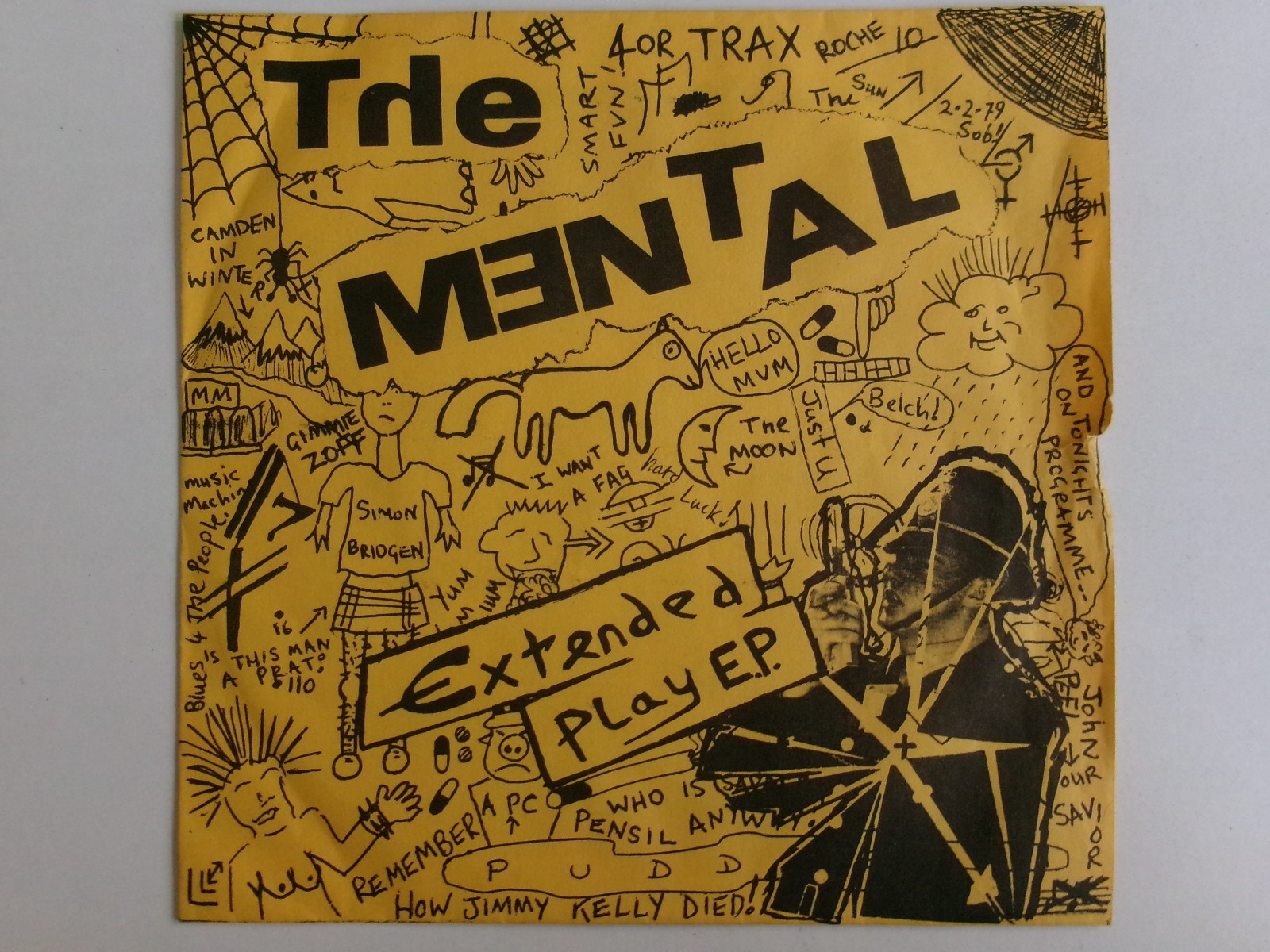 THE MENTAL EXTENDED PLAY EP KAMIKAZE RAM 1 SUBHUMANS PUNK RARE NUMBERED ORIGINAL