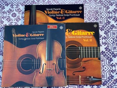PAGANINI Terebesi PRUNNBAUER Violine Gitarre Vol 1 2 3 LP Telefunken SEALED TAS