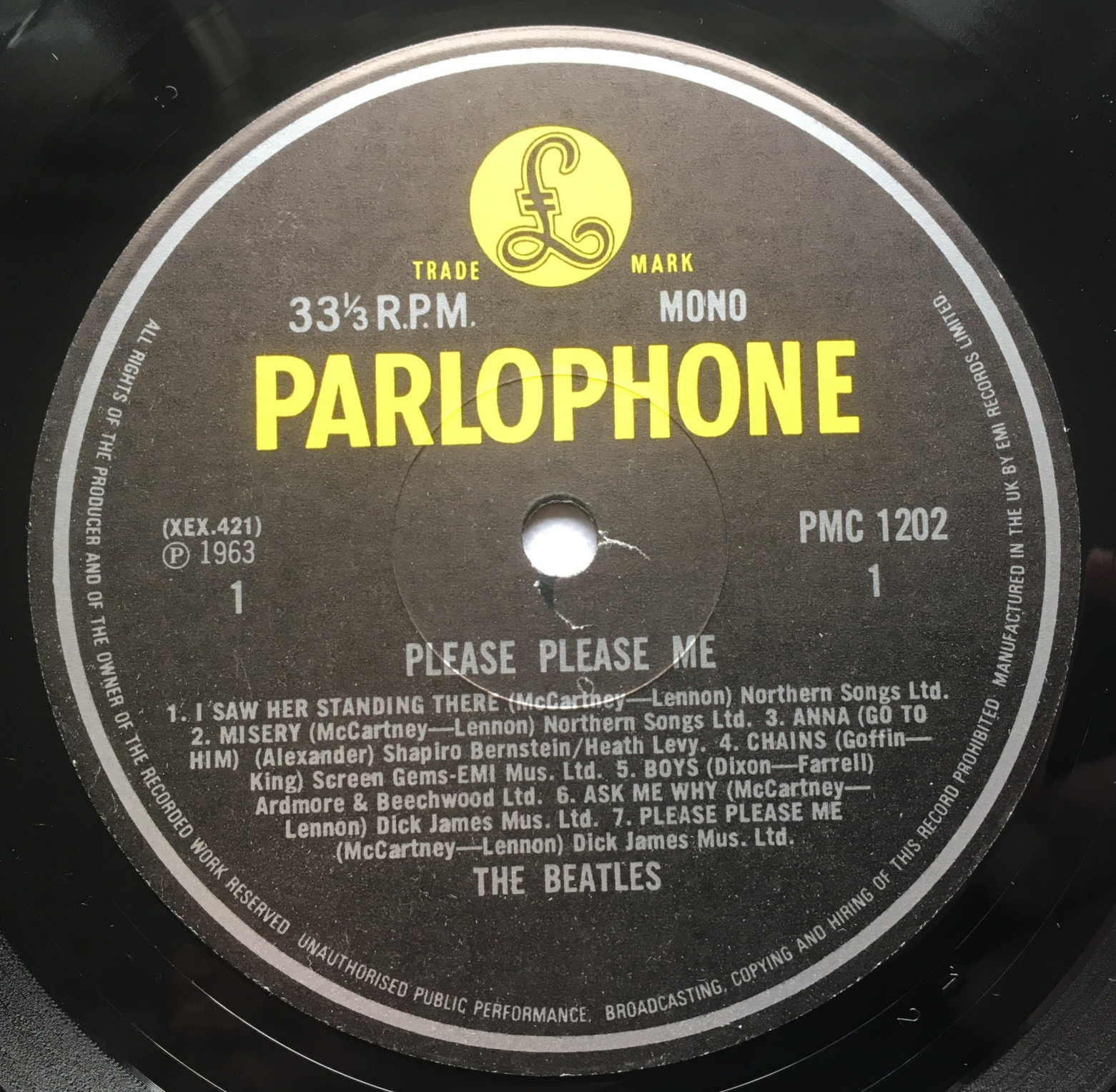 BEATLES  PLEASE PLEASE ME  RARE 1981 UK MONO LP ONLY AVAILABLE 12 MONTHS NR MINT