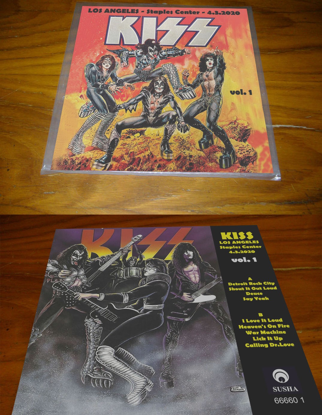 KISS Staples Center rare color vinyl LP