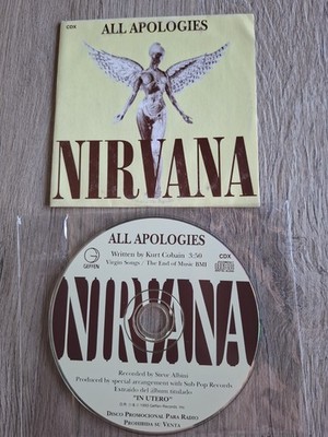 Nirvana rare mexican promo cd all apologies 