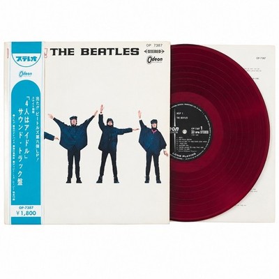 The Beatles Help  OP-7387 Japan Red Everclean Vinyl LP w/ Obi Complete NM 