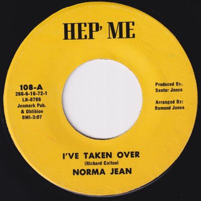 NORMA JEAN I ve Taken Over ULTRA RARE sister funk 45 northern soul Hep Me HEAR  