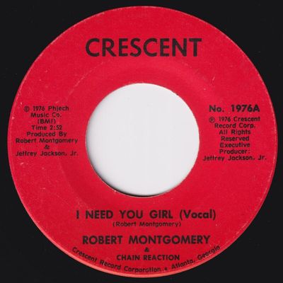 ROBERT MONTGOMERY I Need You Girl RARE  modern soul 45 northern crossover HEAR 