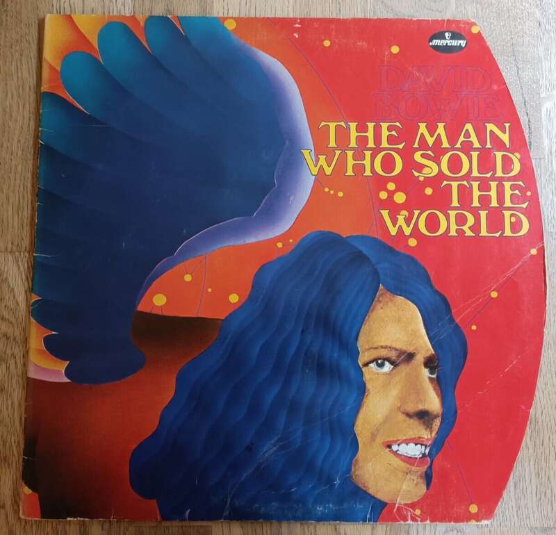 David Bowie LP The Man Who Sold The World German Mercury 1st Press MACHINE STAMP