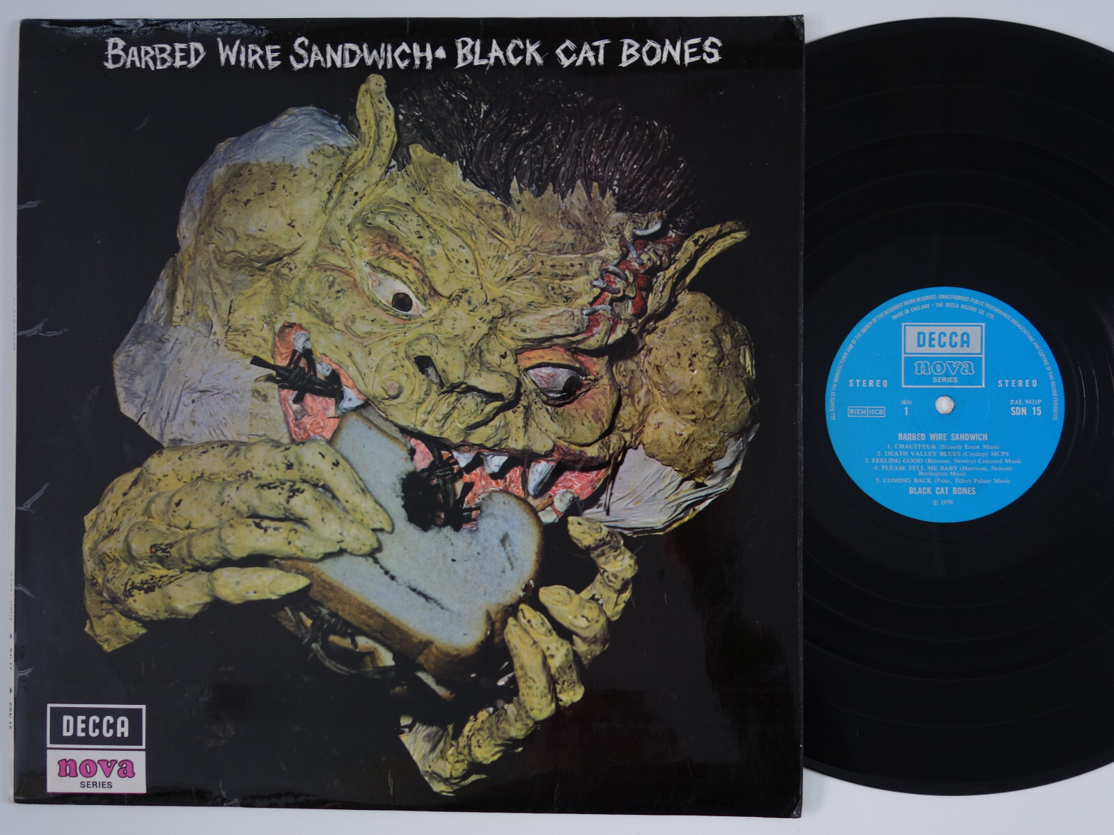 BLACK CAT BONES Barbed Wire Sandwich MEGA RARE orig UK LP heavy psych prog HEAR 