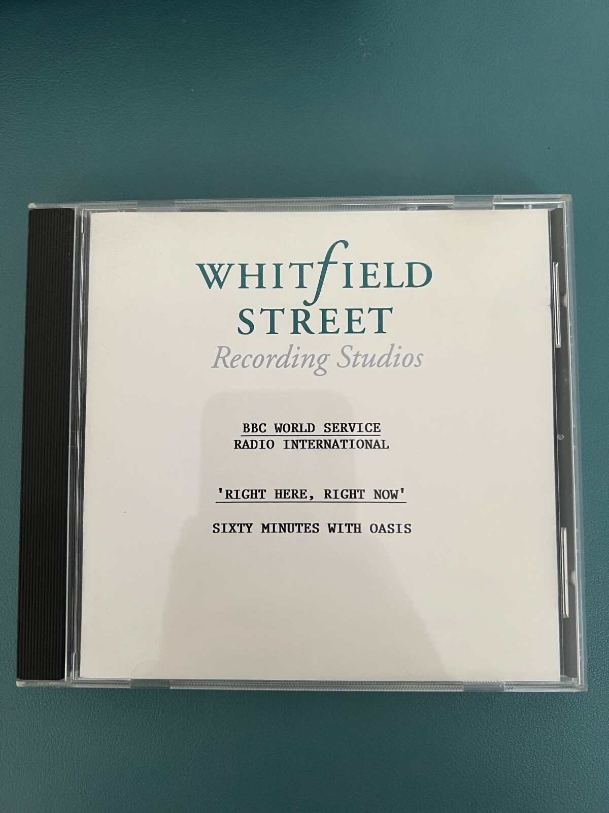 Oasis - Acetate Promo CD - Right Here, Right Now / Whitfield Studios Recordings