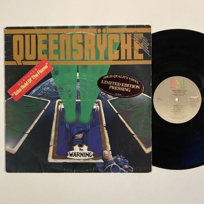 Queensryche The Warning Vinyl LP OG 1984 US EMI 80   s Metal Promo Stamp Hype VG 