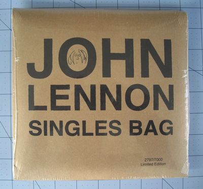 Beatles John Lennon Singles Bag 2797 Still Sealed 3 Records 3 Postcards 1 Poster