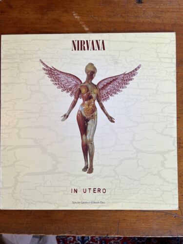 NIRVANA In Utero 1993 LP DGC/SUB POP 24607 Clear Vinyl Kurt Cobain VG 