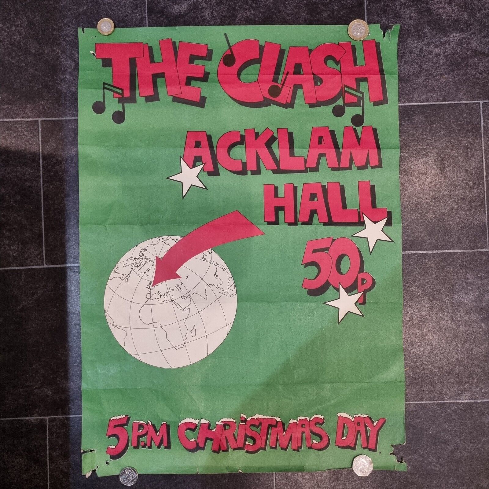 The CLASH 1979 Concert POSTER Acklam Hall London Punk Sex Pistols