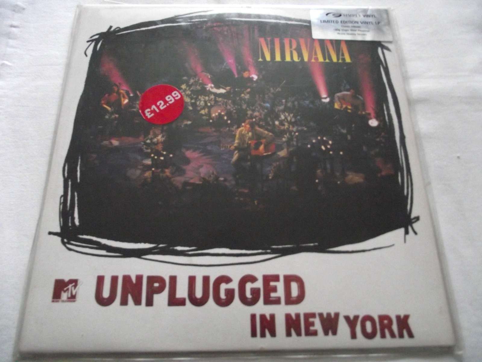 NIRVANA   MTV UNPLUGGED IN NEW YORK    1998 UK SIMPLY VINYL Geffen LP w/INSERT.