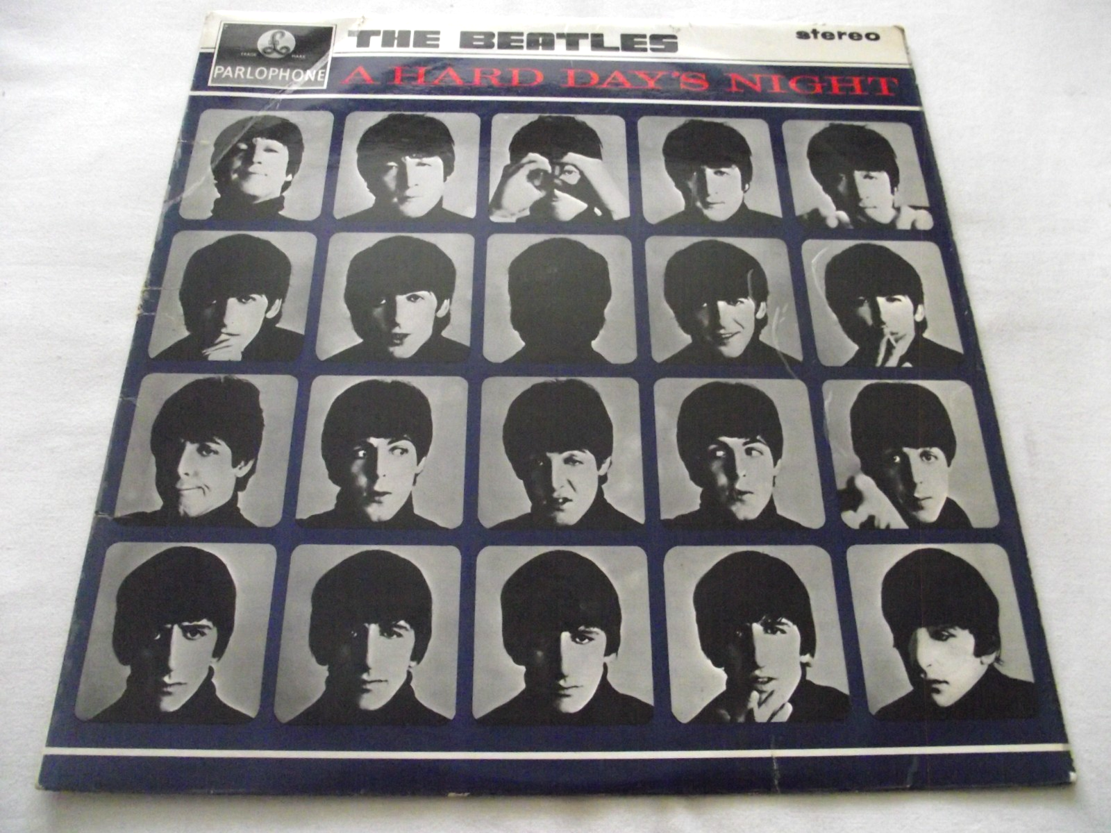 THE BEATLES   A HARD DAY S NIGHT    1964 UK Black/Yellow PARLOPHONE LP STEREO.