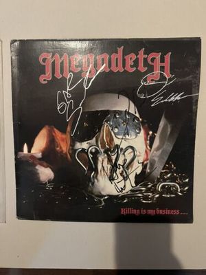 Megadeth   Killing Is My Business   signed  LP 1985 Combat MX 8015 G 