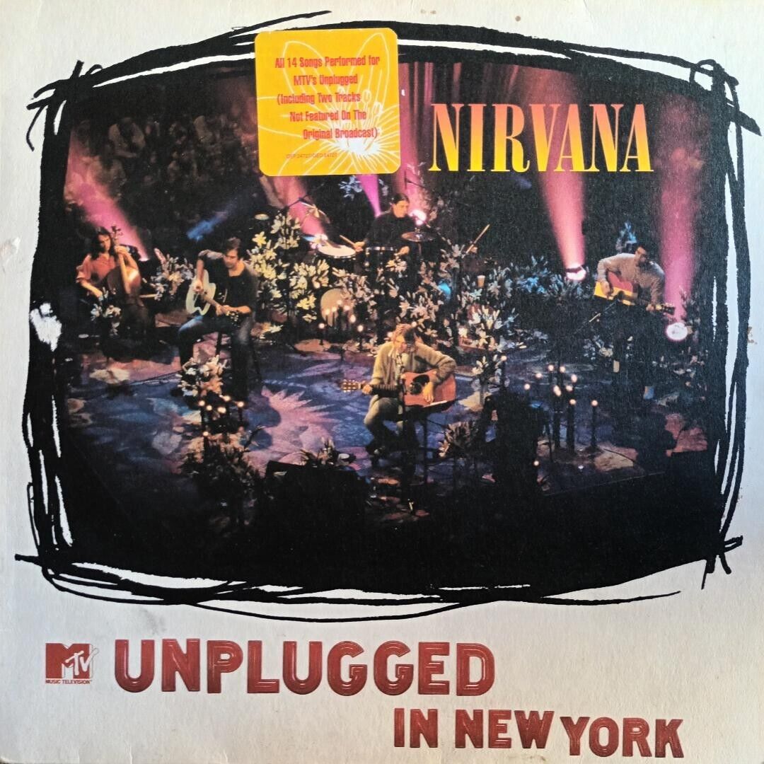 NIRVANA MTV Unplugged In New York 1994  WHITE VINYL  1ST PRESS LP NM/VG  L0008 