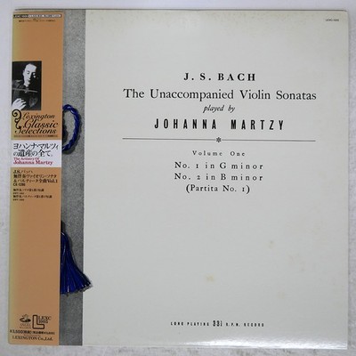 JOHANNA MARTZY BACH UNACCOMPAN ANGEL LEXC1005 Japan LP