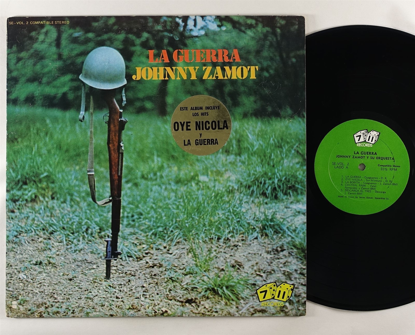 Johnny Zamot  La Guerra  LP Seven-Eleven 7-11