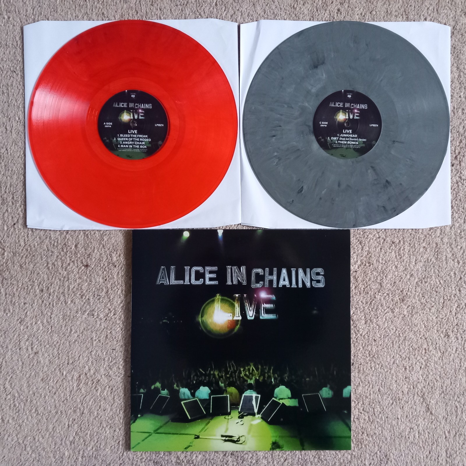 ALICE IN CHAINS   RED AND GREY VINYL RECORD ALBUM 2 LP   NEW