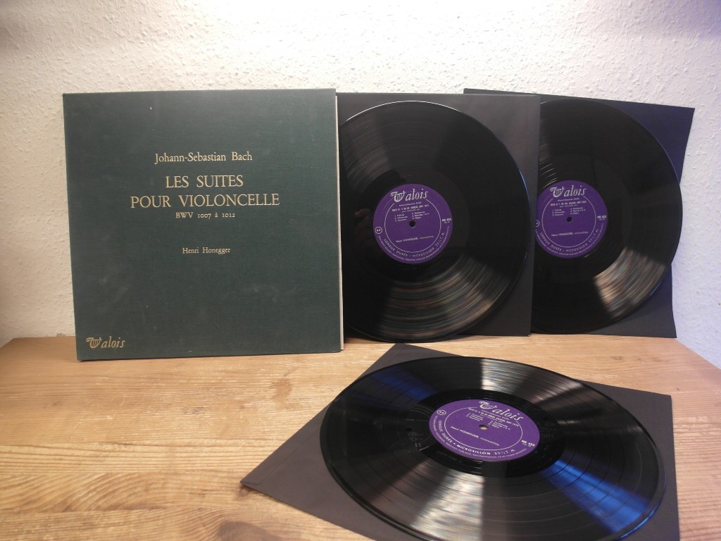 BACH cello suites solo Henri HONEGGER valois 3lp Holy Grail from France 1961
