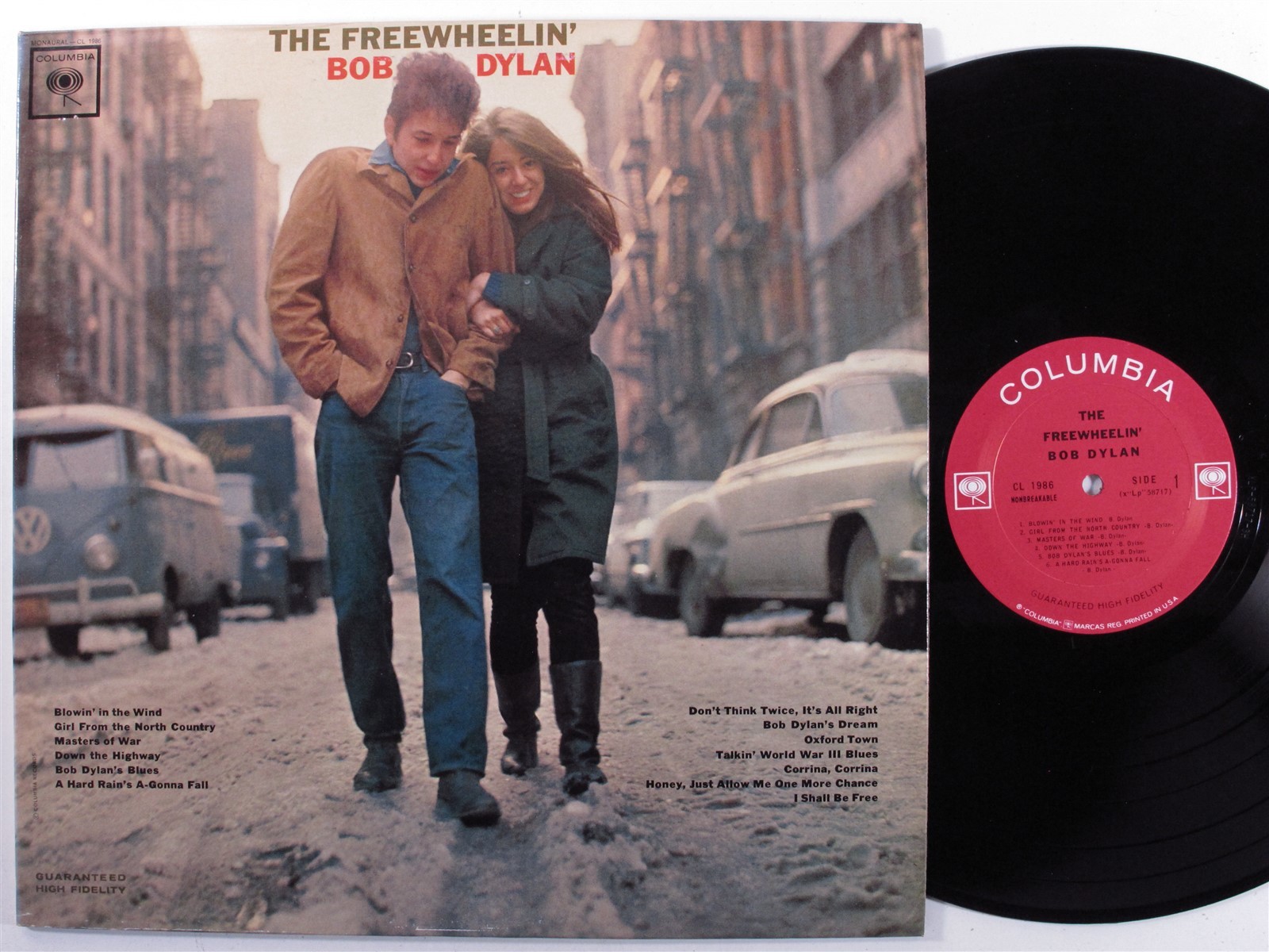BOB DYLAN The Freewheelin  Bob Dylan COLUMBIA LP VG   mono 2-eye r