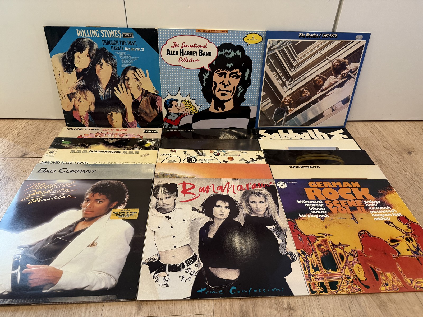 33x LP Lot Rolling Stones, The Beatles. Black Sabbath, Pink Floyd, Bob Dylan