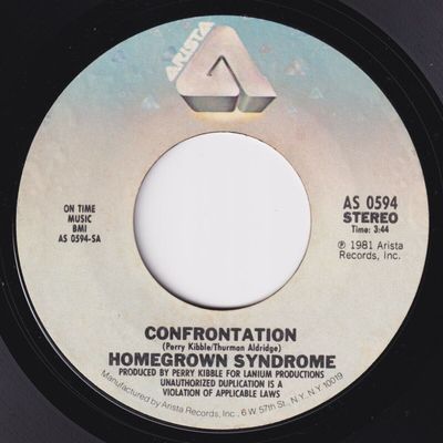 HOMEGROWN SYNDROME Confrontation   You And Me Babe  ISSUE  45 modern soul disco