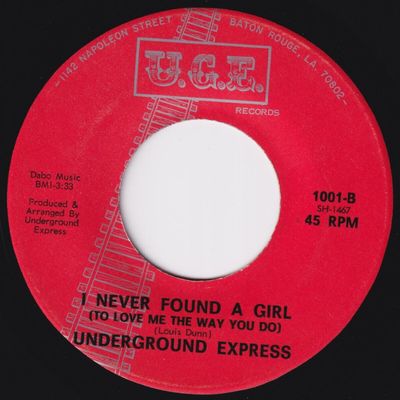 UNDERGROUND EXPRESS I Never Found A Girl RARE northern soul 45 funk LISTEN 
