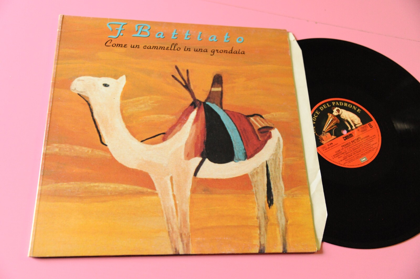 BATTIATO LP COME UN CAMMELLO IN UNA GRONDAIA ORIGINALE 1991 NM GATEFOLD COVER