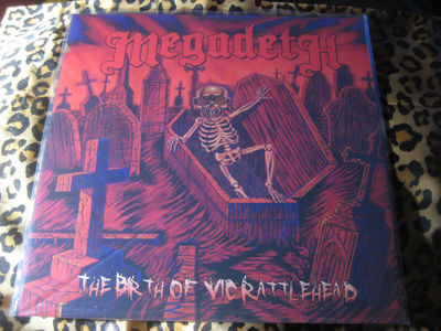 MEGADETH birth of vic rattlehead DOUBLE LP 1984  metallica slayer exodus anthrax