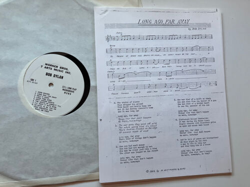 Bob Dylan Promo LP Warner Bros. 7 Arts Music Inc. w/ Sheet Music VERY RARE