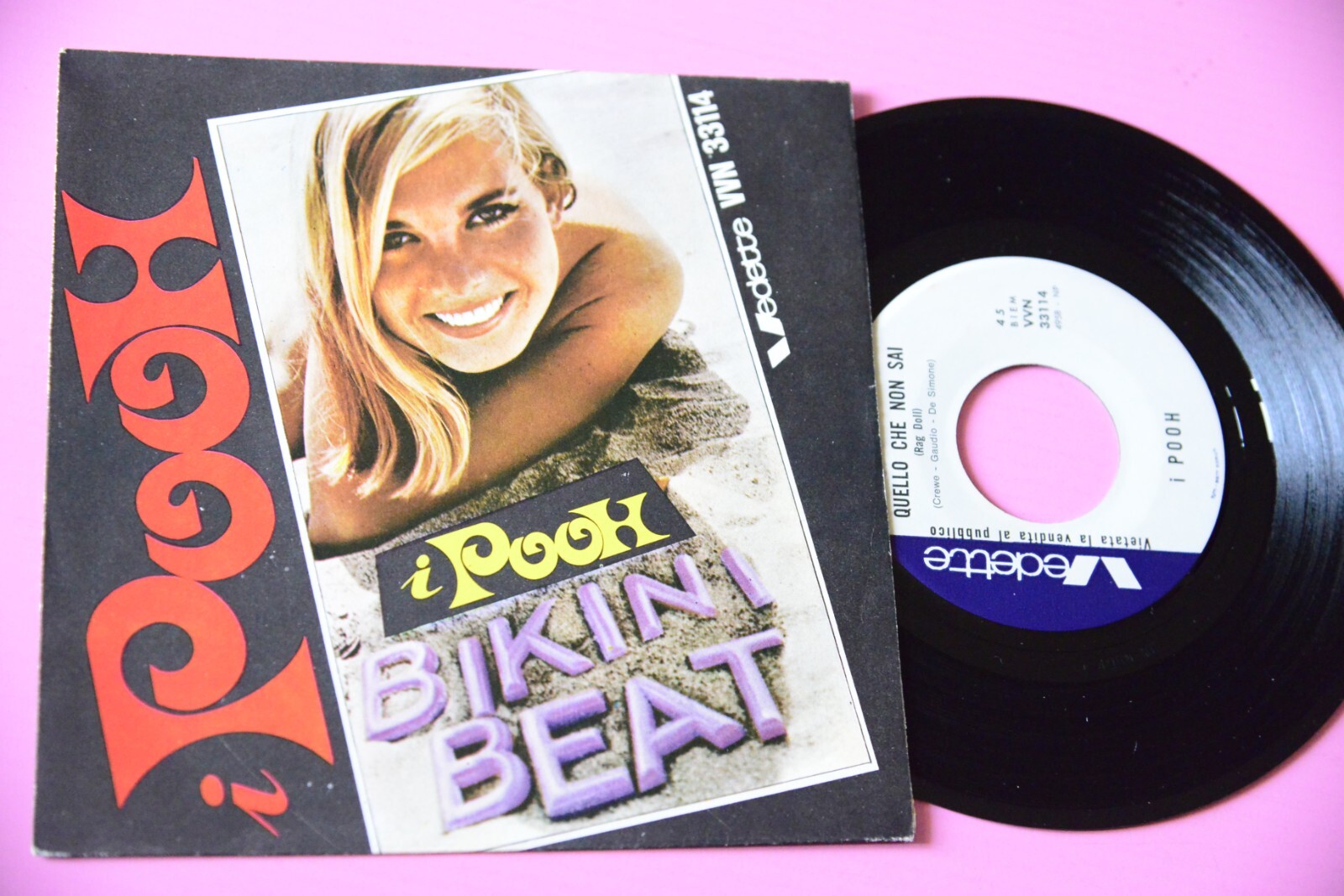 POOH 7  BIKINI BEAT ORIGINALE 1966 CON SCRITTA VIETATA LA VENDITA AL PUBBLICO