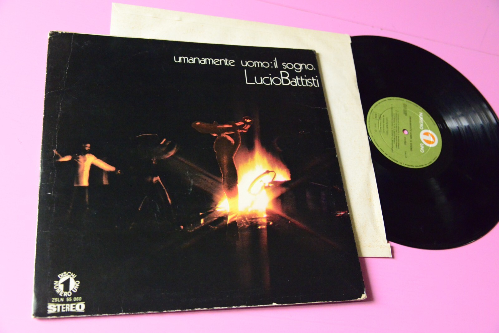 LUCIO BATTISTI LP UMANAMENTE UOMO IL SOGNO ORIGINALE 1972 LARGE GROOVED GATEFOLD