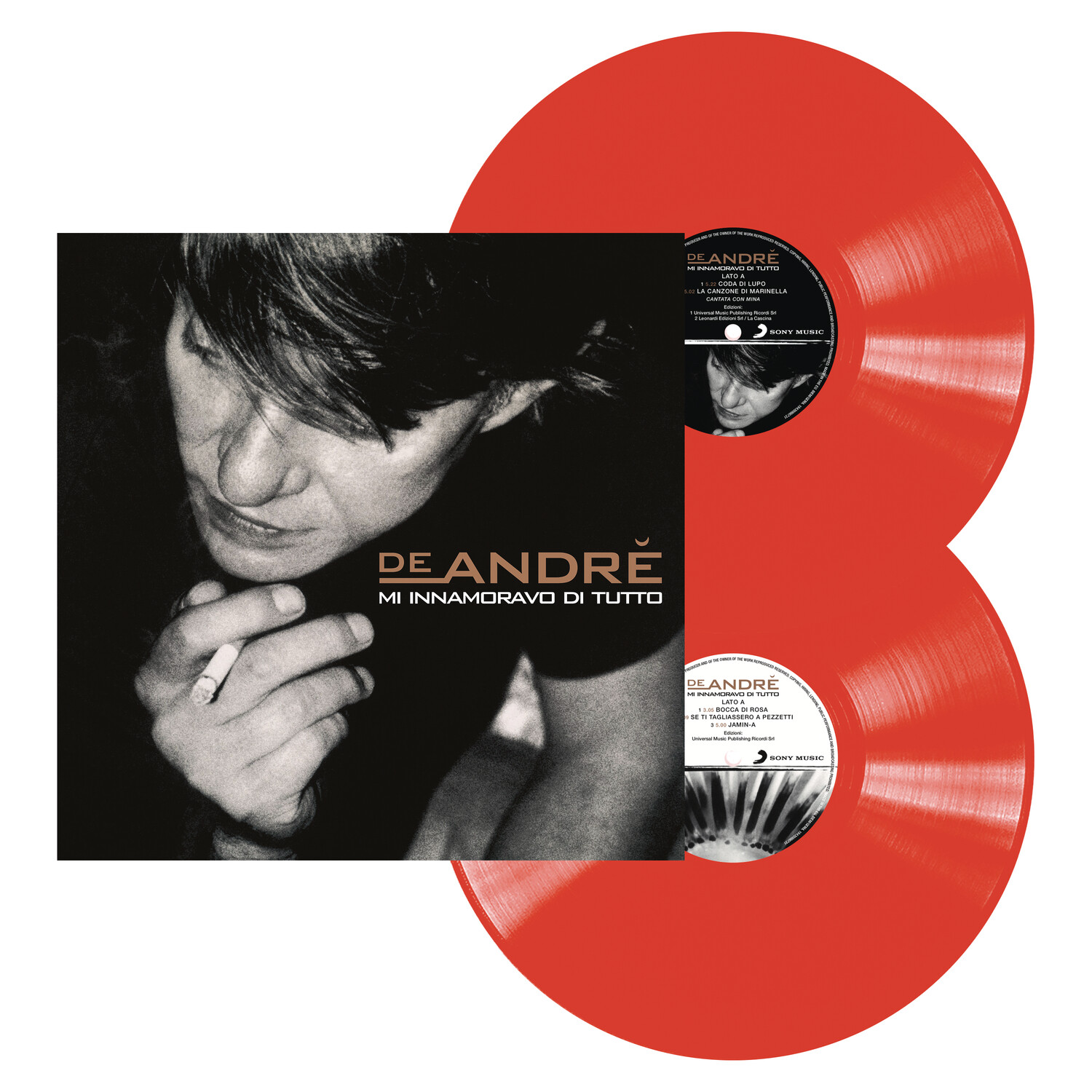 FABRIZIO DE ANDRE  - M innamoravo di tutto  2022  2 LP red Vinyl 