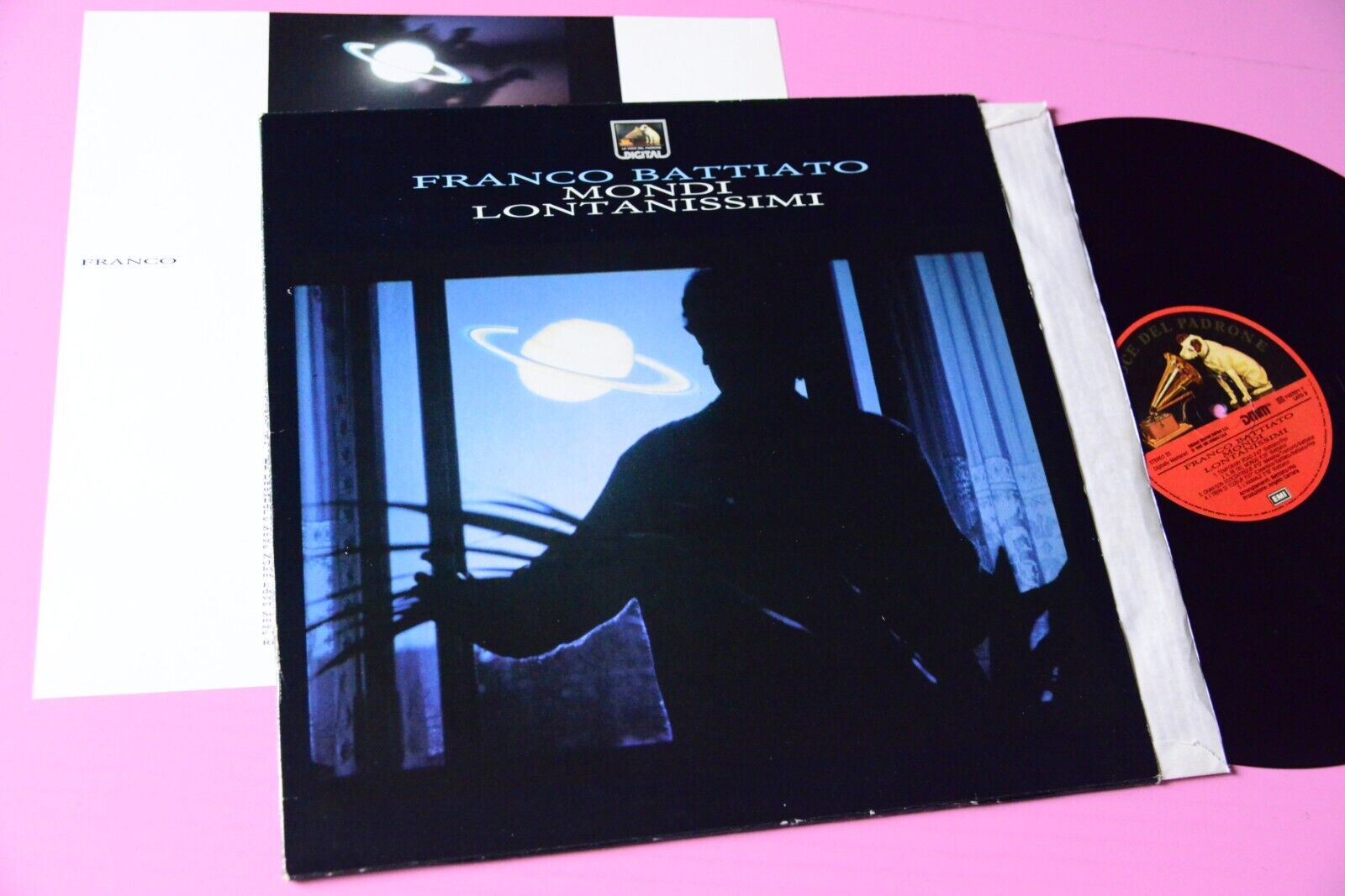 BATTIATO LP MONDI LONTANISSIMI ORIGINALE 1985 EX CON INSERTO          