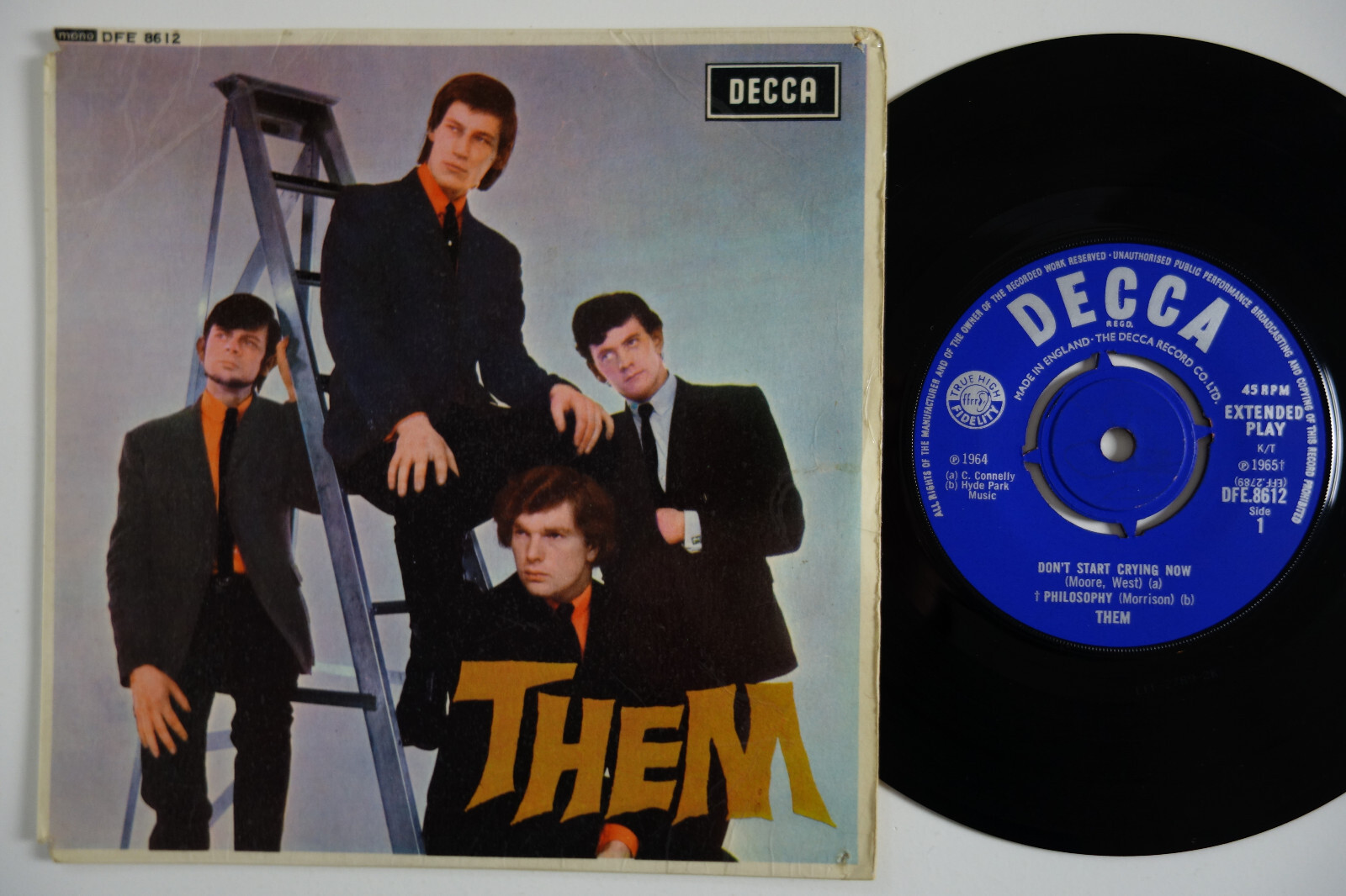 THEM Don t Start Crying Now RARE    UK EXPORT Ladder sleeve EP Van Morrison HEAR