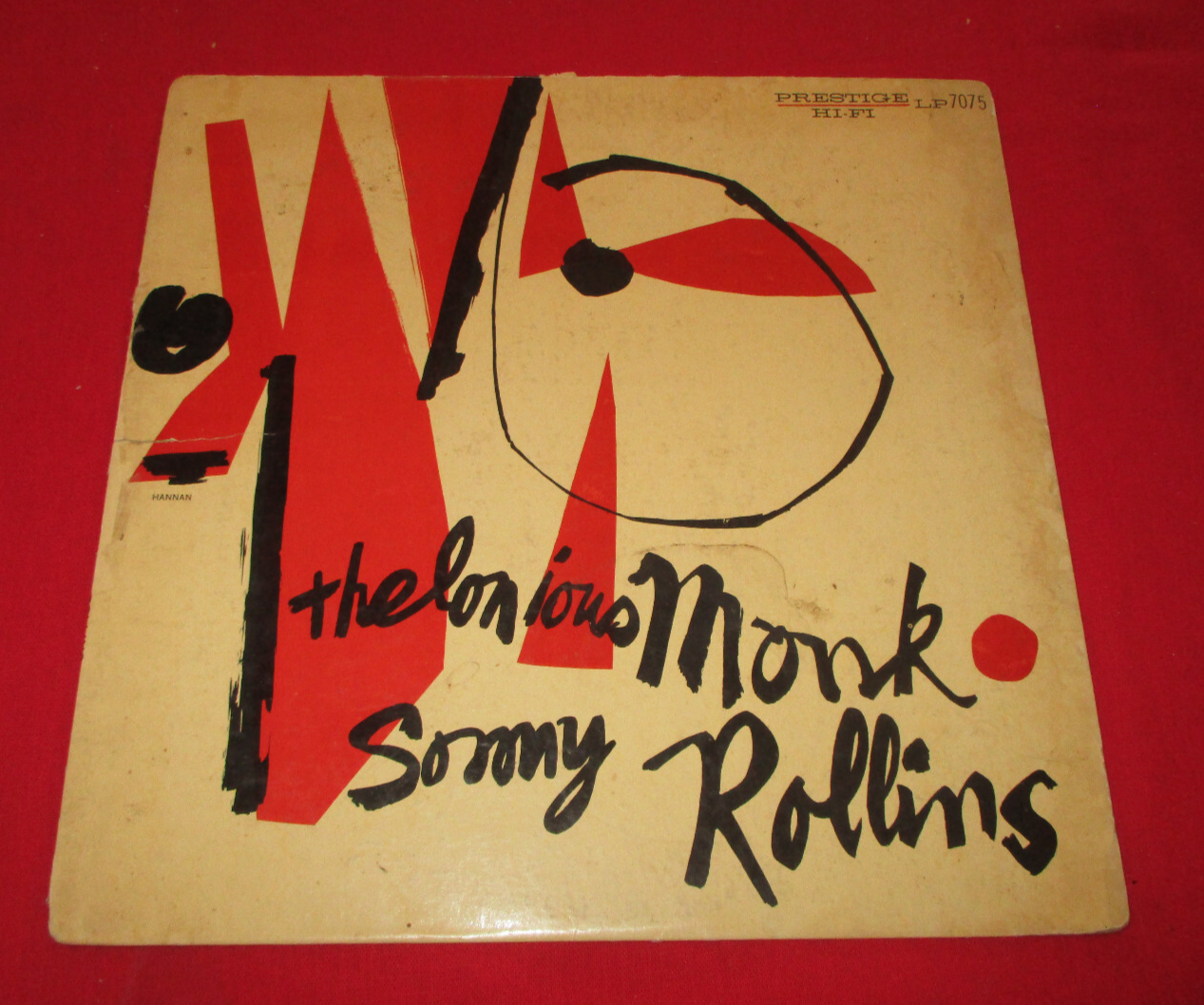 THELONIOUS MONK   SONNY ROLLINS LP  1956  deep groove original Prestige JAZZ BOP