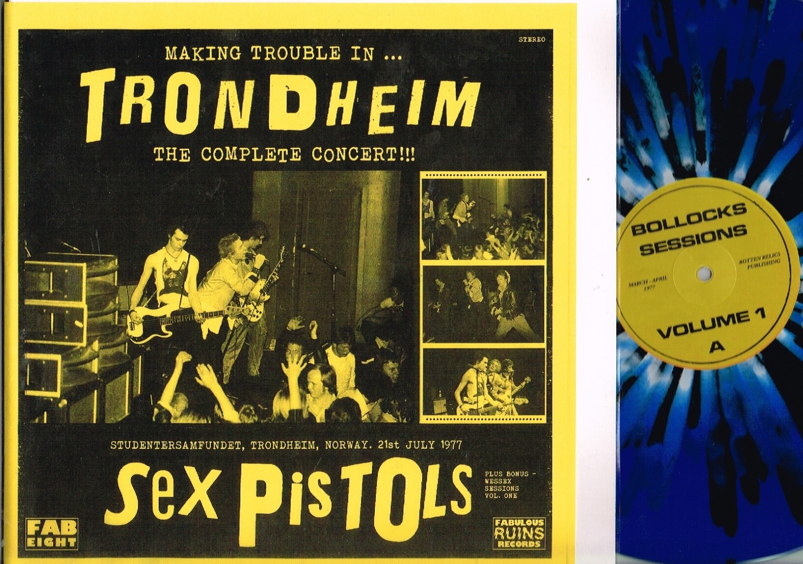SEX PISTOLS -MAKING TROUBLE IN TRONDHEIM NUMBER 28/50 SPLATTER VINYL  2LP