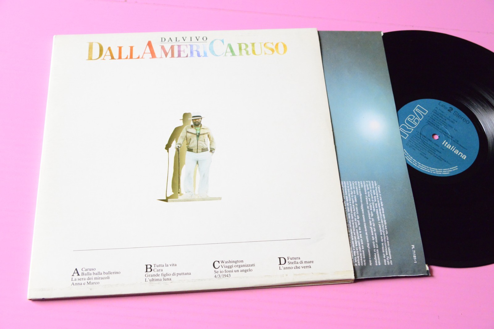 LUCIO DALLA DALLAMERICARUSO 2LP ORIG 1986 NM           