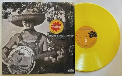 Never Shout Never Harmony LP M- Loveway Records  2010  YELLOW WAX pressing