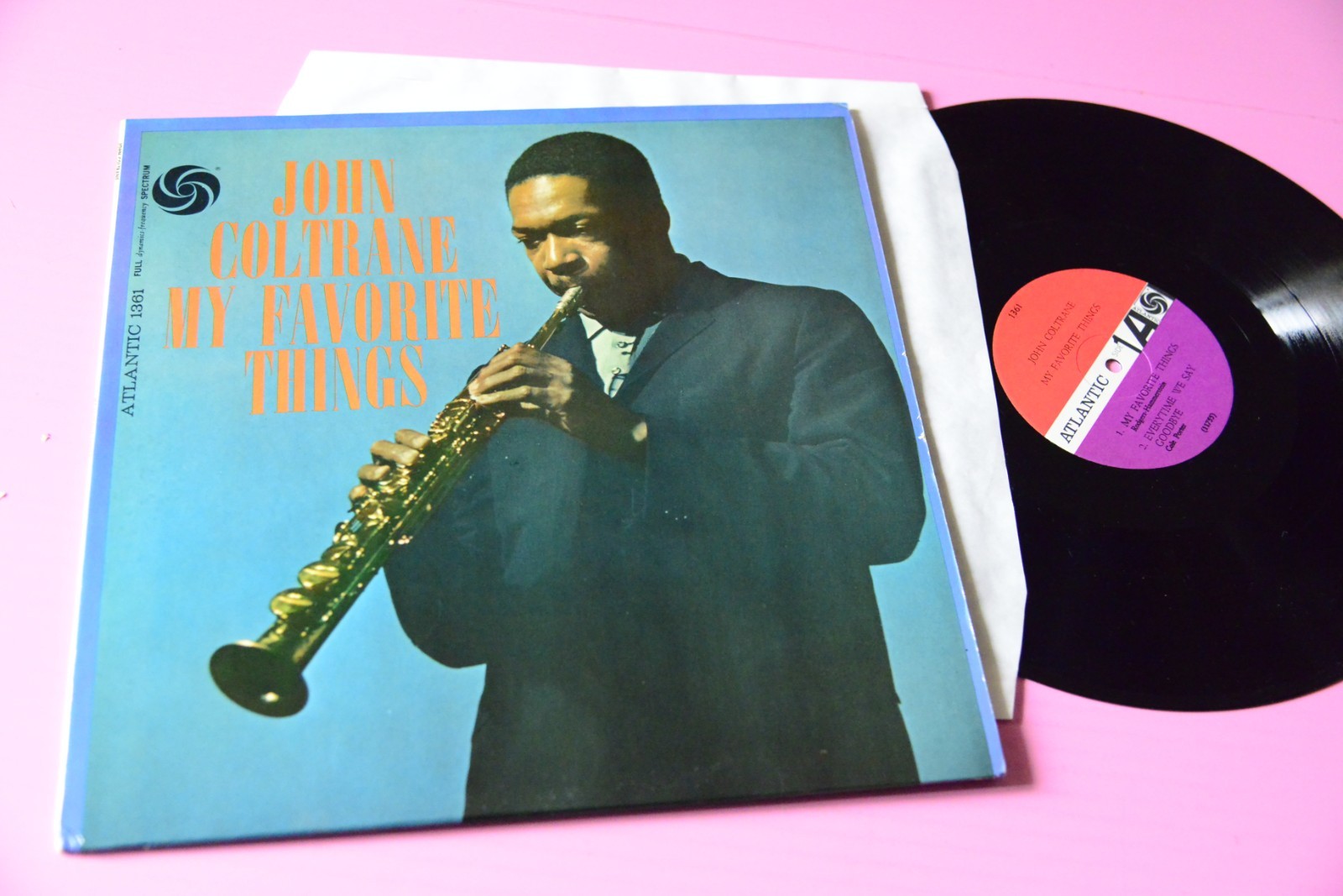 JOHN COLTRANE LP MY FAVORITE THINGS US  60 EX   MONO LAMINATED COVER  