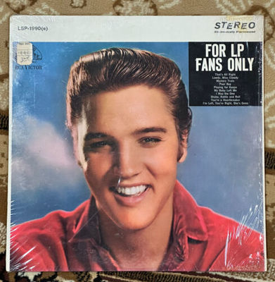 Elvis Presley Record LSP 1990 e  For LP Fans Only SHRINK Same Photo Both Sides
