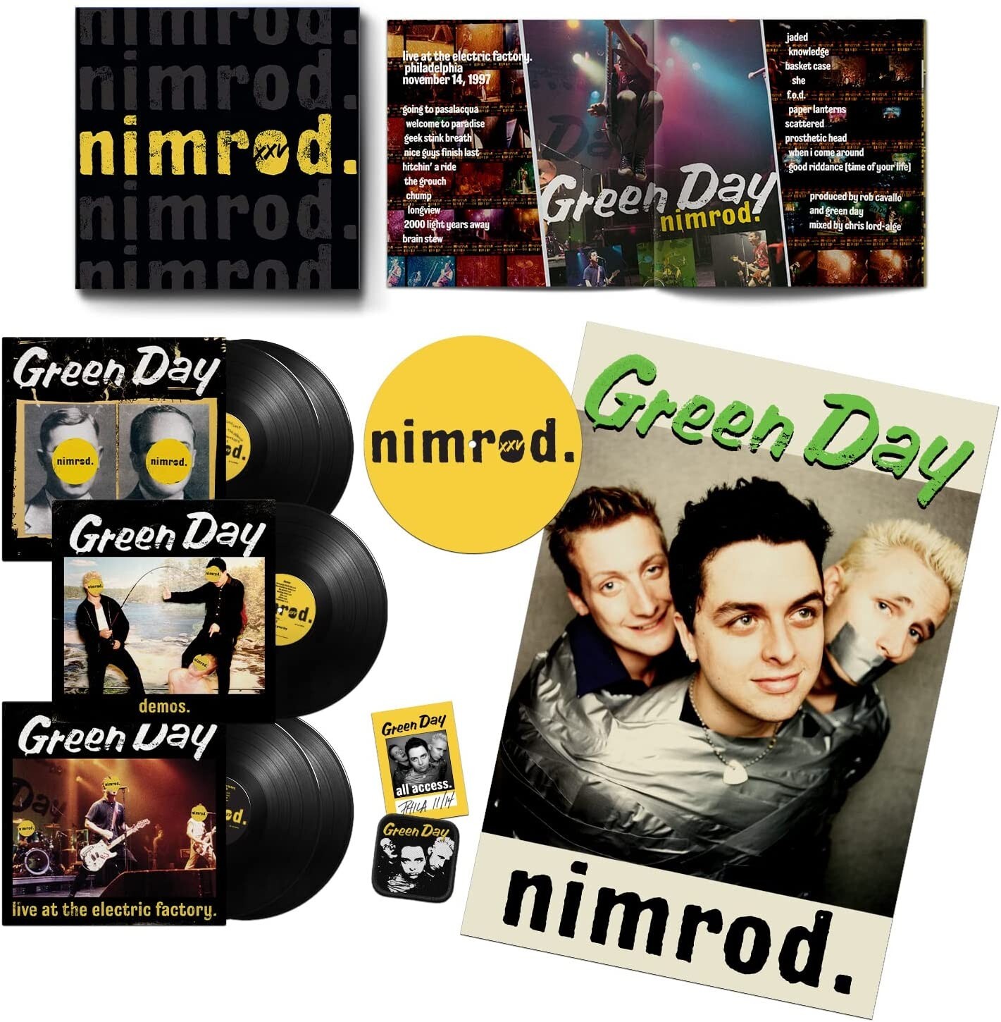 GREEN DAY - Nimrod  25Th ann.ed.   2022  5 LP Vinyl   memorabilia pre order