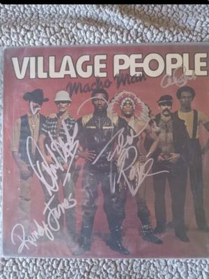 Village People Macho Man Vinyl Record Casablanca 2 Autographed Signed by 4