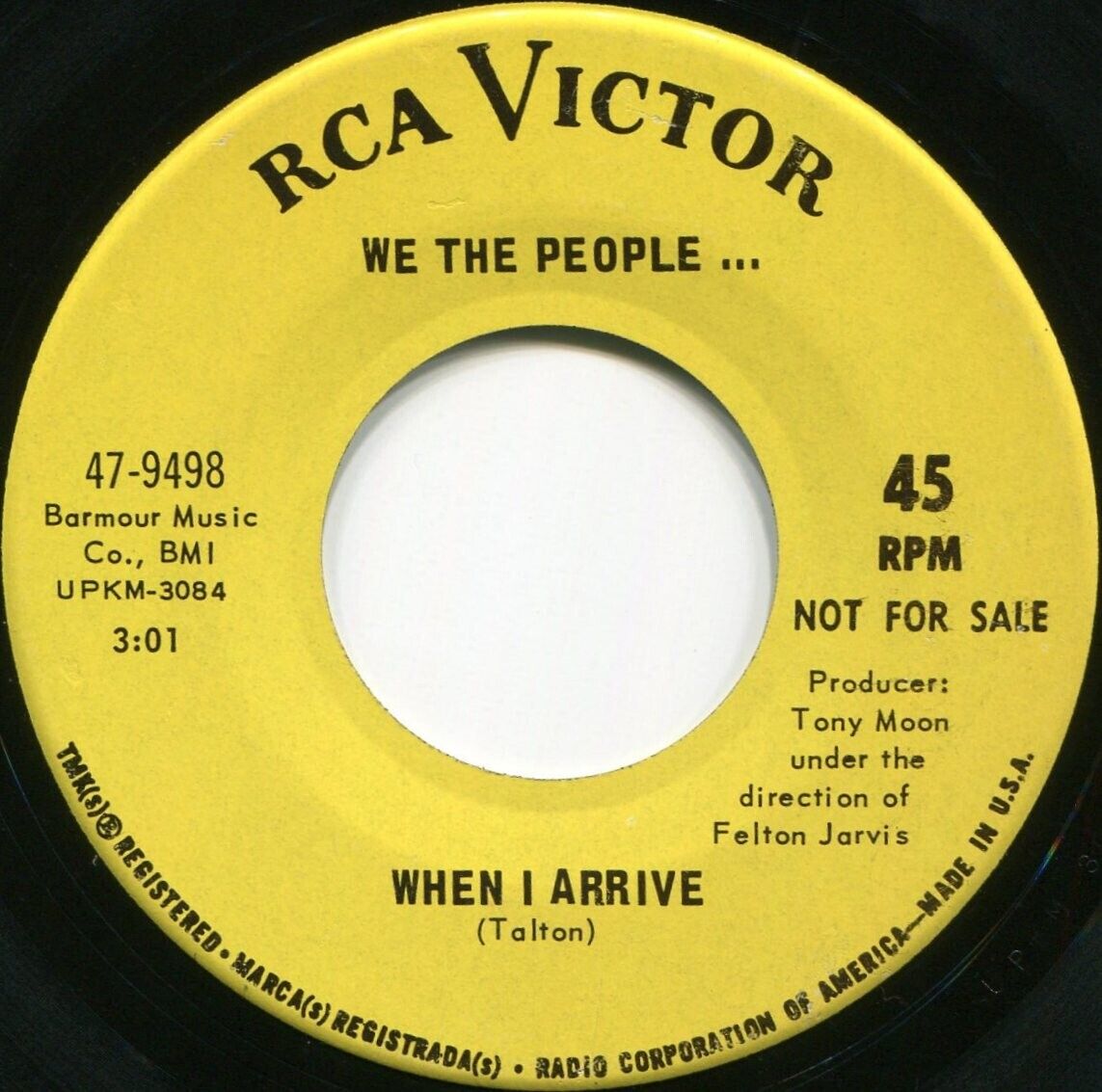 WE THE PEOPLE WHEN I ARRIVE DEMO GARAGE PSYCH MOD