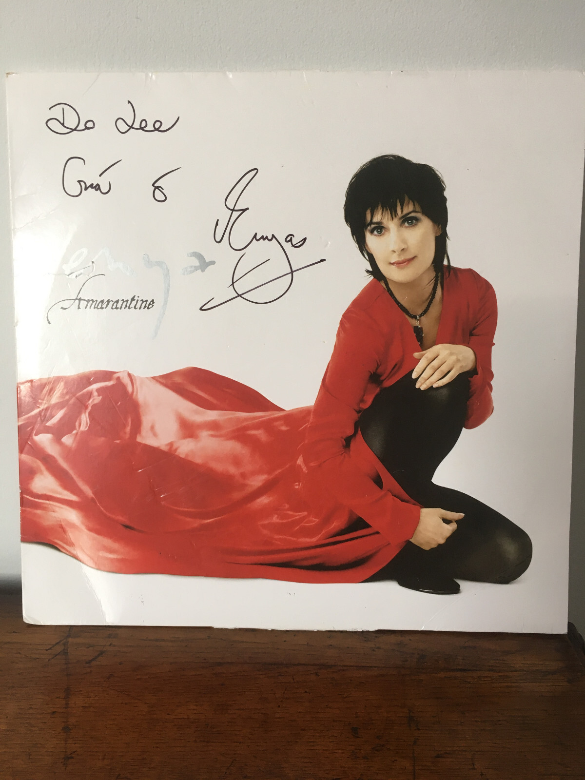 Enya SIGNED Amarantine vinyl LP album 2018 Warner 0190295963330
