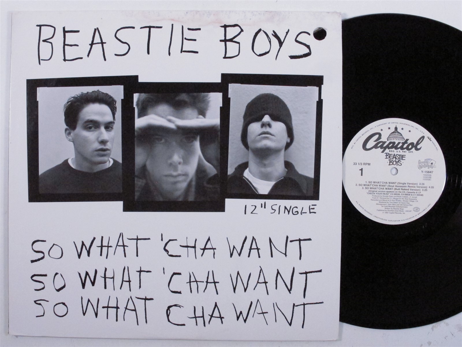 BEASTIE BOYS So What cha Want CAPITOL 12  VG /VG   m