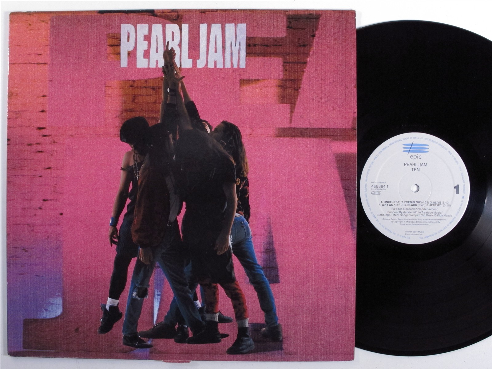 PEARL JAM Ten EPIC LP VG  original holland pressing n