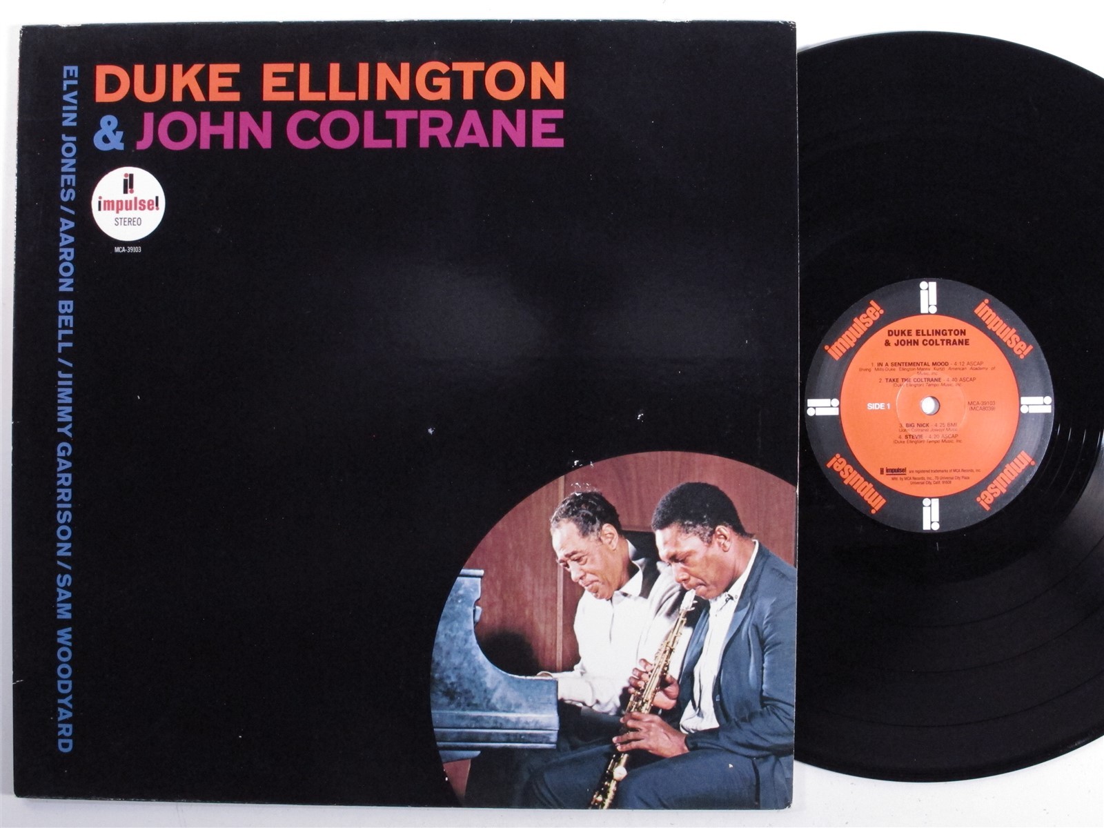 DUKE ELLINGTON   JOHN COLTRANE Self Titled MCA-39103 LP VG /VG   with insert o